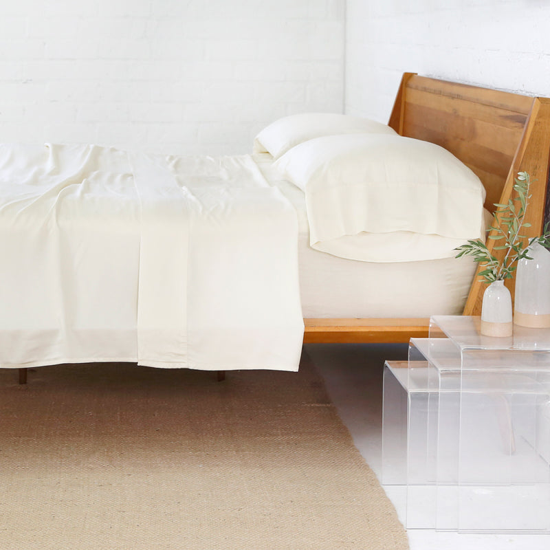 Pom Pom At Home BAMBOO SATEEN SHEET SET Ivory