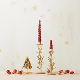 Creative Co-op MISTLETOE TAPER HOLDER Antique Gold