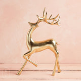 A and B Floral TABLETOP GOLD REINDEER Prancing