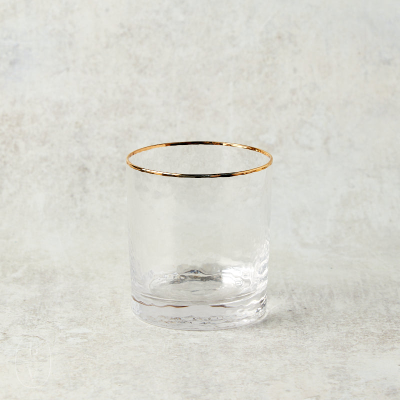 Zodax NEGRONI HAMMERED DOUBLE OLD FASHIONED GLASS