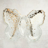 Annieglass BUTTERFLY CHIP AND DIP SERVER