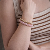 Golden Stella CHUNKY MARBLE BRACELET SET Pink Gold