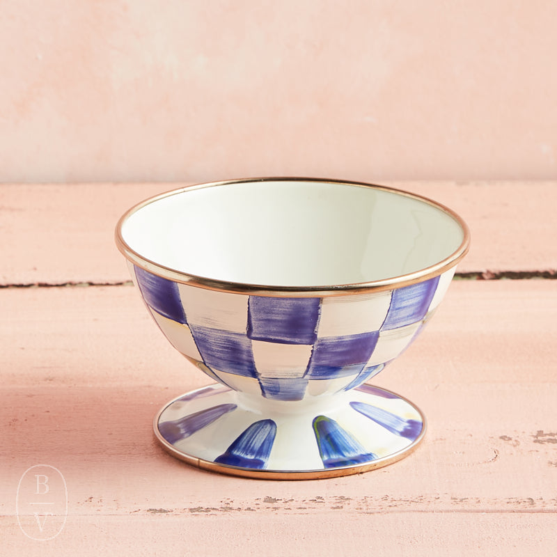 MacKenzie-Childs ICE CREAM DISH Royal Check