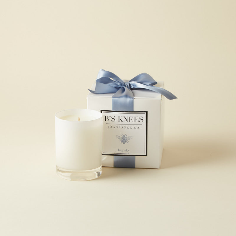 B's Knees Fragrance Co. B's Knees 1 Wick White Glass Candle