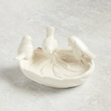 Creative Co-op CERAMIC LEAF DISH WITH BIRDS