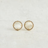 Virtue GEMSTONE STUD EARRINGS White