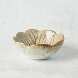 Bloomingville STONEWARE FLOWER SHAPED BOWL Blue