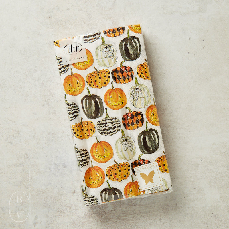 Boston International HALLOWEEN PUMPKIN PATTERN GUEST NAPKINS