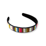 Ink and Alloy STEVIE BEADED HEADBAND Stripe Multi