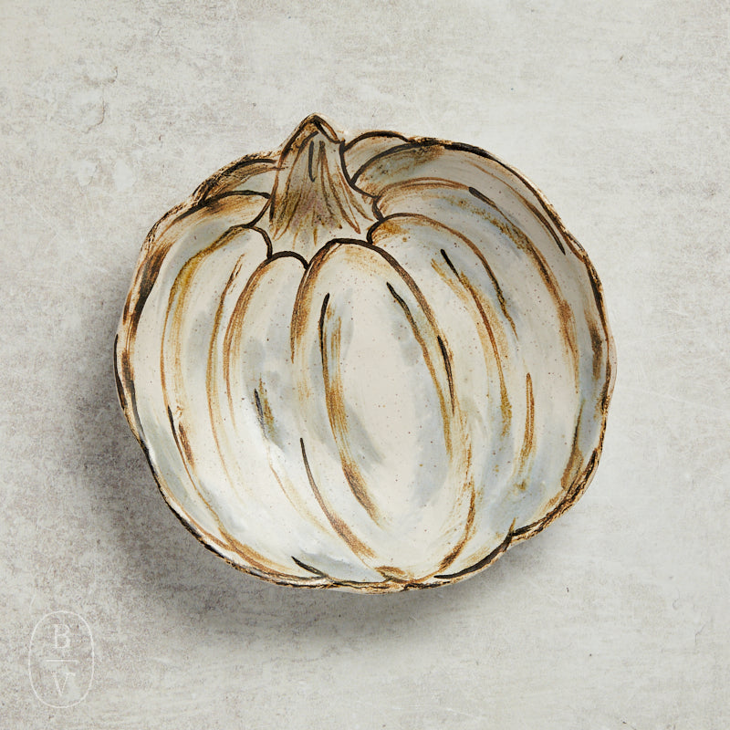 Etta B Pottery 2025 PUMPKIN SALAD PLATE Faded Wisteria