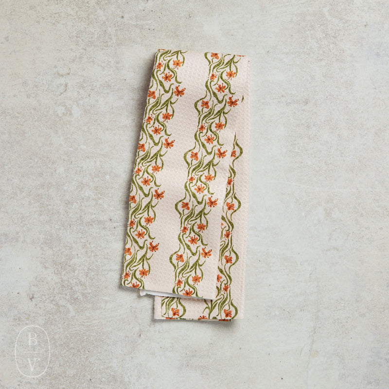 Geometry FLORAL FALL STRIPE BAR TOWEL