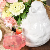 K and K Interiors CREAM CRACKLE BIRD POT