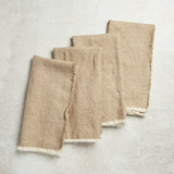 Deborah Rhodes WASHED FRINGE EDGE LINEN NAPKIN