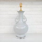 The Han House WHITE DOUBLE EAR GOURD LAMP NO SHADE