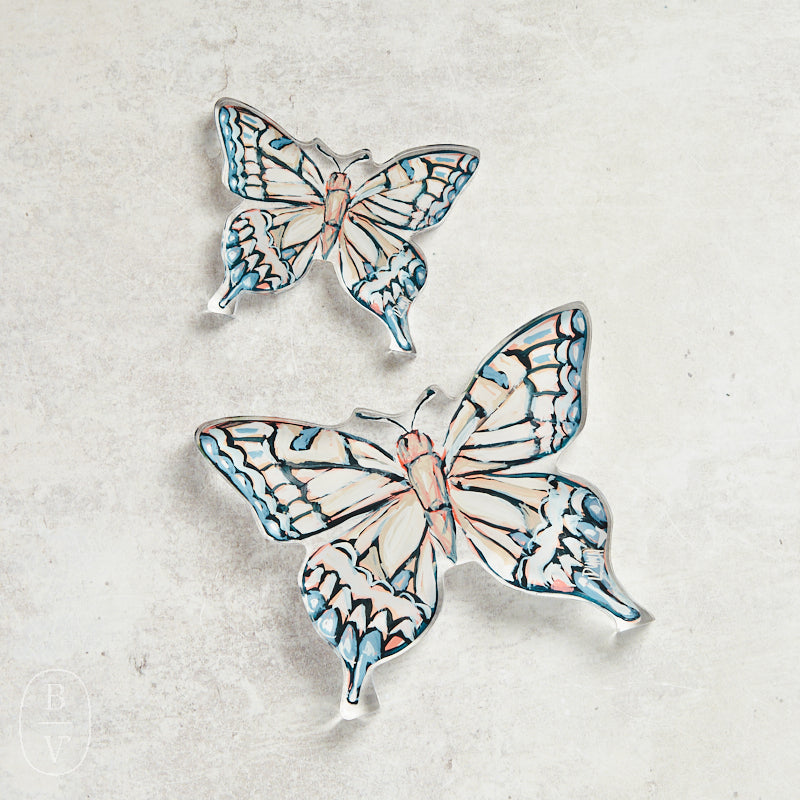 Lauren Dunn ACRYLIC BUTTERFLY BLOCK Neutral