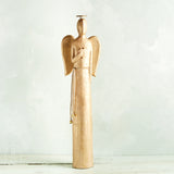 Creative Co-op HAND CARVED MANGO WOOD ANGEL Heart