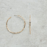 CV Designs GOLD CZ HOOP EARRINGS - CVCZHG