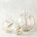 K and K Interiors ETCHED PAINTED FLORAL VASE