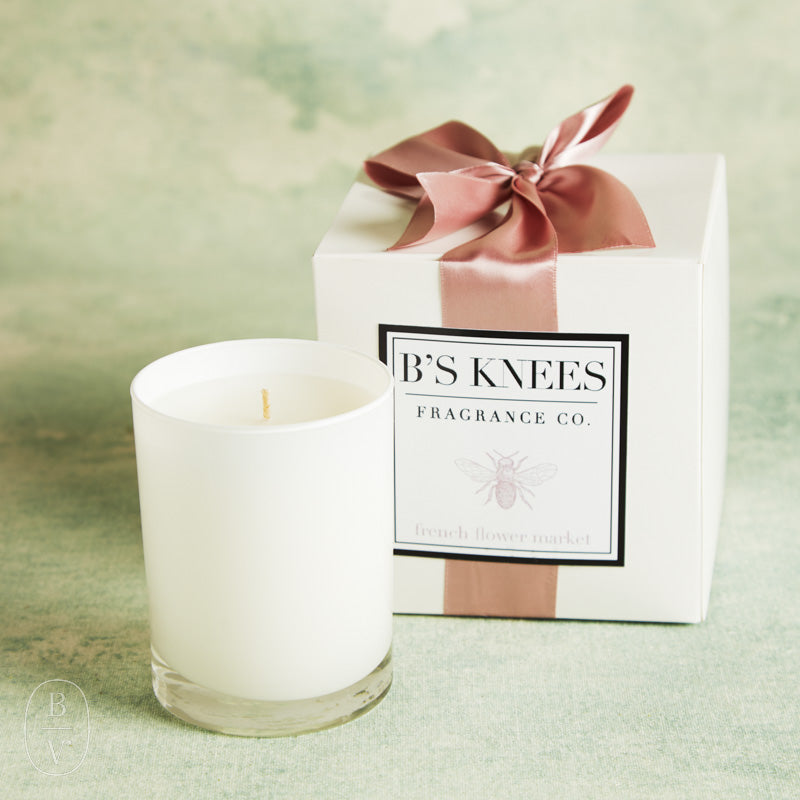 B's Knees Fragrance Co. 1 WICK CANDLE White French Flower Market