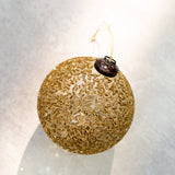 Creative Co-op GOLD GLASS BEADED BALL ORNAMENT
