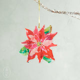 Lauren Dunn POINSETTIA ACRYLIC ORNAMENT