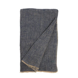 Pom Pom At Home RIVER OVERSIZED THROW Navy 60x90