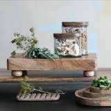 Creative Co-op MANGO WOOD FOOTED CHEESE SERVING BOARD