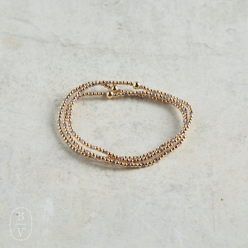 eNewton Design HOPE SINCERITY GOLD PATTERN BEAD BRACELET