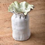 Dixie Pottery SAK VASE WITH GOLD LEAF 7X6 2