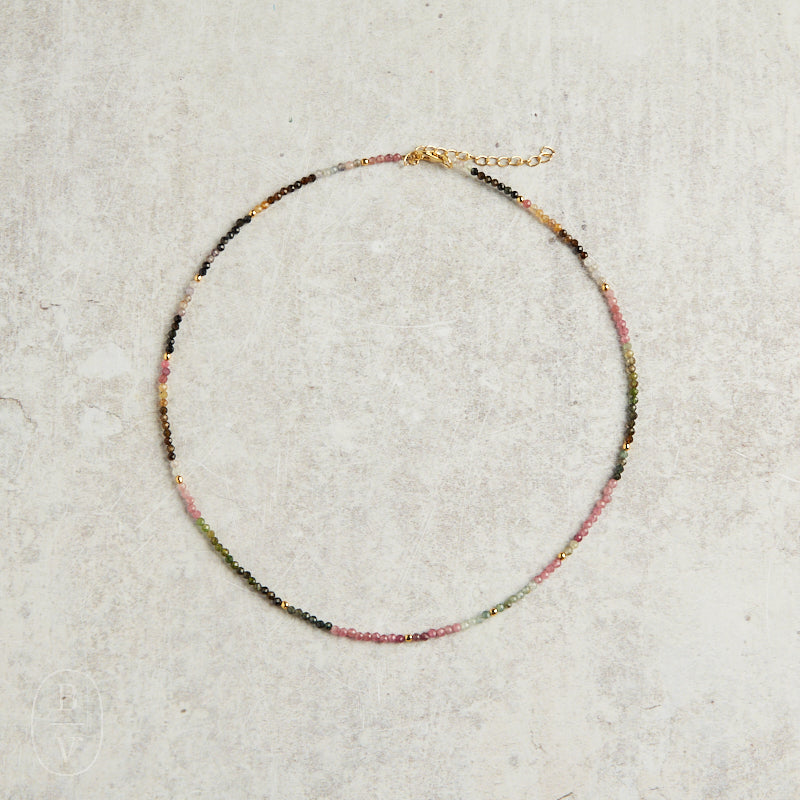 Elyssa Bass Designs GOLD ACCENT SMALL BEAD NECKLACE