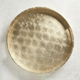 Park Hill Collection GREAT HOUSE ROUND FOILED TRAY Champagne Silver