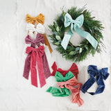 Creative Co-op VELVET CLIP ON BOW