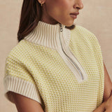 Varley FOWLEY KNIT TOP Snow White Limeade