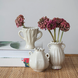 Creative Co-op PETITE STONEWARE VASE WITH HANDLES