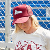 Littlebrightbird GAMEDAY DOUBLE PUFF SCRIPT TRUCKER HAT