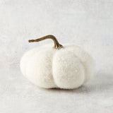 K and K Interiors FUZZY KNIT PUMPKIN White 6.5