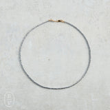 eNewton Design FACETED HEMATITE CHOKER Silver 2mm