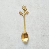 Creative Co-op BOTANICAL HANDLE BRASS SPOON Flowers