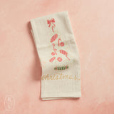 Creative Co-op HOLIDAY IMAGE COTTON SLUB TEA TOWEL 3 Trees