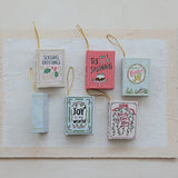 Creative Co-op CANVAS BOOK ORNAMENT