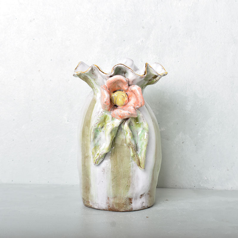 Dixie Pottery GOLD RIM SAK VASE NO 1