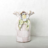Dixie Pottery GOLD RIM SAK VASE NO 1 Pink Check