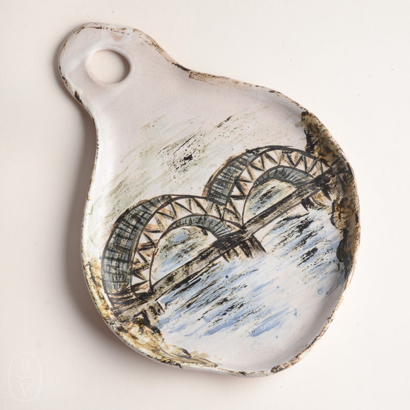 Etta B Pottery MEMPHIS BRIDGE CHEESE TRAY