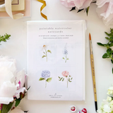 Emily Lex Studio GARDEN FLOWERS PAINTABLE WATERCOLOR NOTECARD SET