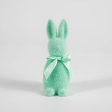 One Hundred 80 Degrees FLOCKED BUNNY WITH BUTTON NOSE Aqua 6"