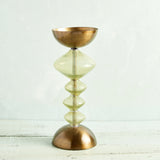 Bloomingville RECYCLED GLASS AND METAL PILLAR HOLDER 10