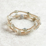 eNewton Design EXTENDS ADMIRE GOLD BRACELET 7.25" Labradorite 3mm