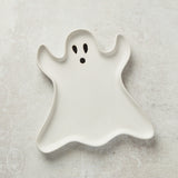 Creative Co-op STONEWARE GHOST PLATE
