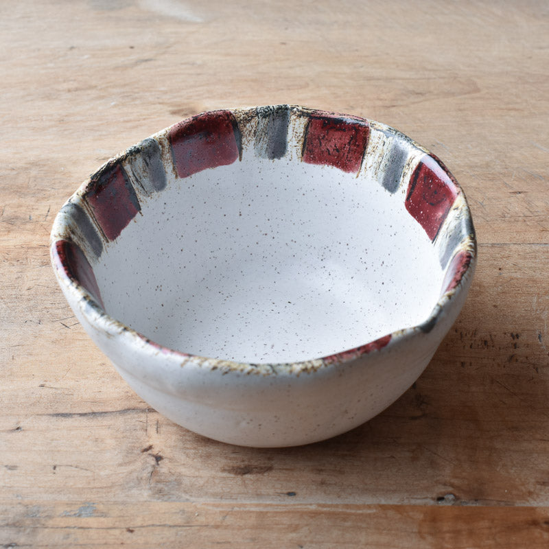 Etta B Pottery GAMEDAY QUESO BOWL Maroon