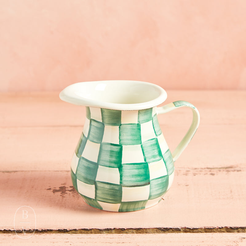 MacKenzie-Childs CREAMER Emerald Check